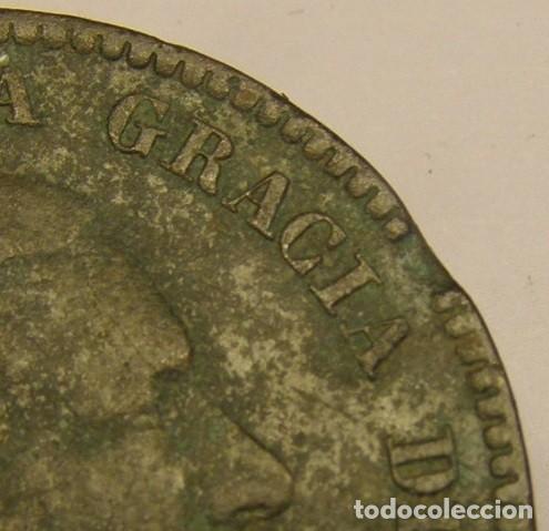 Monedas de Espa&ntilde;a: Moneda de 10 c&eacute;ntimos, Alfonso XII, con error de cu&ntilde;o. A&ntilde;o 1878 - Foto 2