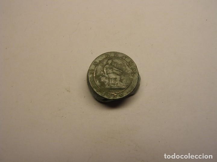 Monedas de Espa&ntilde;a: Moneda antigua 1 c&eacute;ntimo, Gobierno provisional. A&ntilde;o 1870. - Foto 1