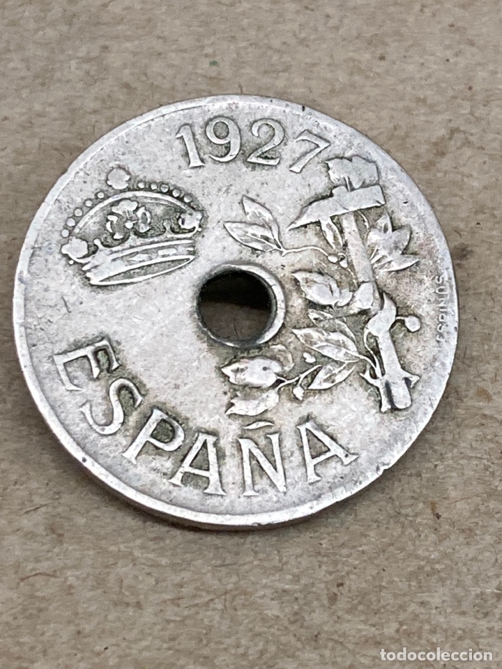 Monedas de Espa&ntilde;a: Moneda de 25 c&eacute;ntimos 1927 - Foto 2