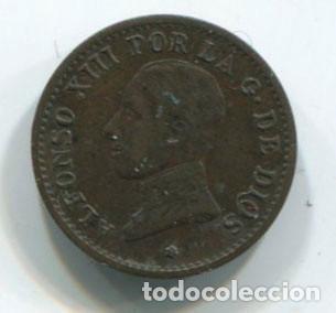 Monedas de Espa&ntilde;a: Espa&ntilde;a. Alfonso XII, 1 c&eacute;ntimo de 1913 - Foto 1