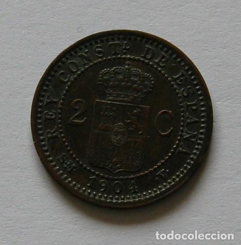 Monedas de Espa&ntilde;a: MONEDA ALFONSO XIII 2 CENTIMOS 1904 - Foto 1