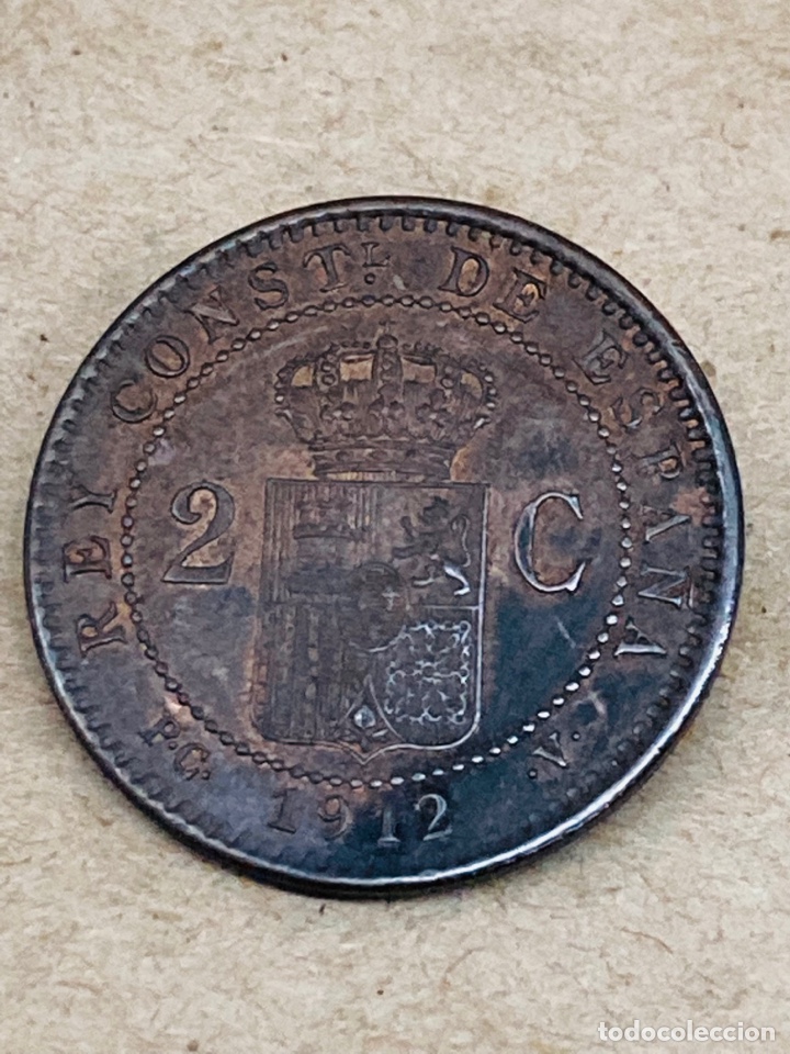 Monedas de Espa&ntilde;a: Moneda 2 c&eacute;ntimos 1912 - Foto 1