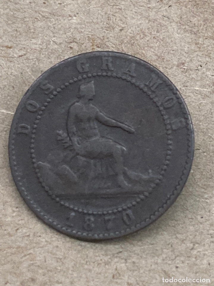 Monedas de Espa&ntilde;a: Moneda dos c&eacute;ntimos 1870 - Foto 1
