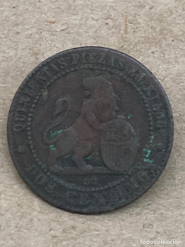 Monedas de Espa&ntilde;a: Moneda dos c&eacute;ntimos 1870 - Foto 1