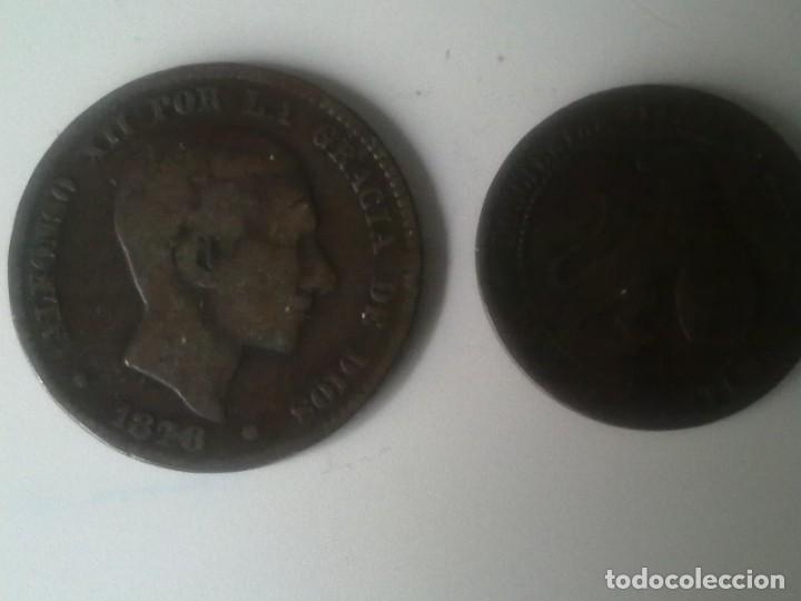 Monedas de Espa&ntilde;a: MONEDA 5 CENTIMOS 1870 Y 10 CENTIMOS 1878 - Foto 1