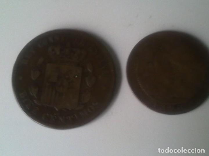 Monedas de Espa&ntilde;a: MONEDA 5 CENTIMOS 1870 Y 10 CENTIMOS 1878 - Foto 2