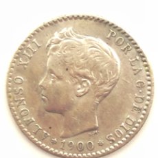 Monedas de España: 50 CÉNTIMOS DE PLATA. 1900 *0*0. EBC. ALFONSO XIII.
