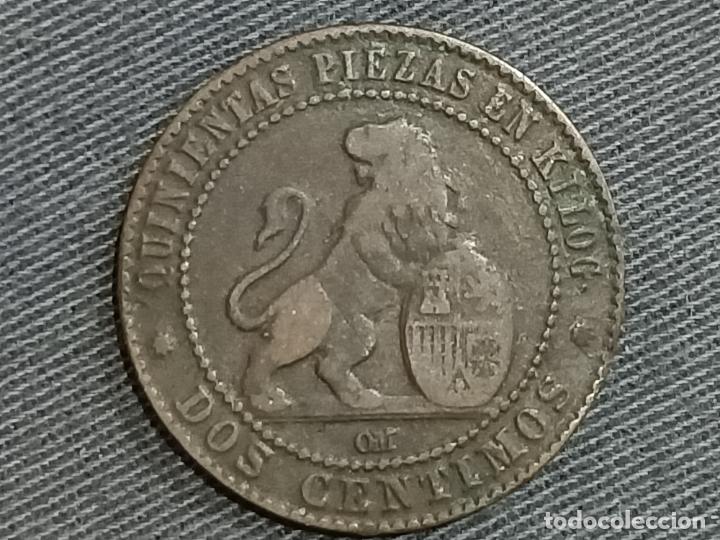 Monedas de Espa&ntilde;a: Espa&ntilde;a , 2 centimos 1870 , Gobierno Provisional, 27048 - Foto 2