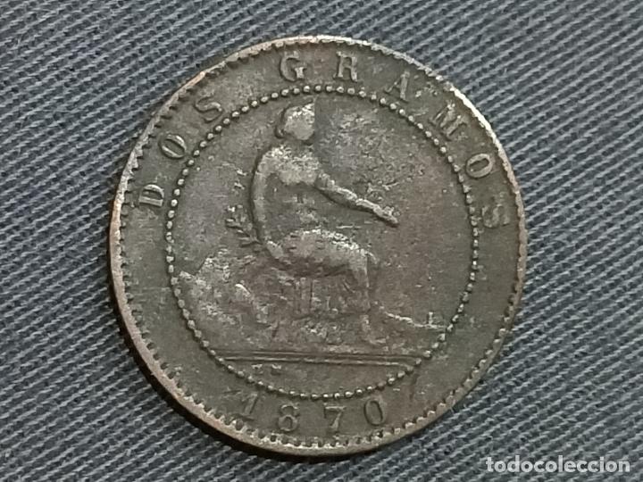 Monedas de Espa&ntilde;a: Espa&ntilde;a , 2 centimos 1870 , Gobierno Provisional, 27048 - Foto 1