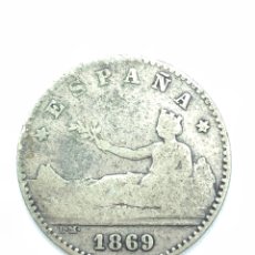 Monedas de España: 50 CÉNTIMOS DE PLATA 1869. GOBIERNO PROVISIONAL.. Lote 330615768