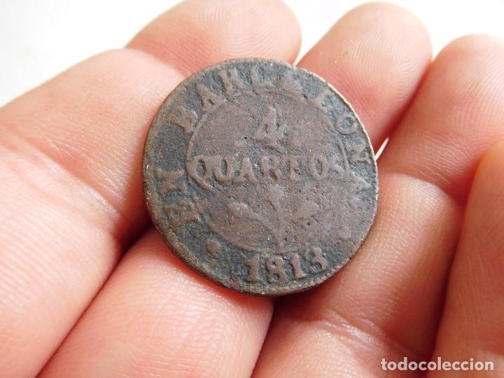Monedas de Espa&ntilde;a: Espa&ntilde;a. 4 quartos a&ntilde;o 1813 Barcelona - Foto 1