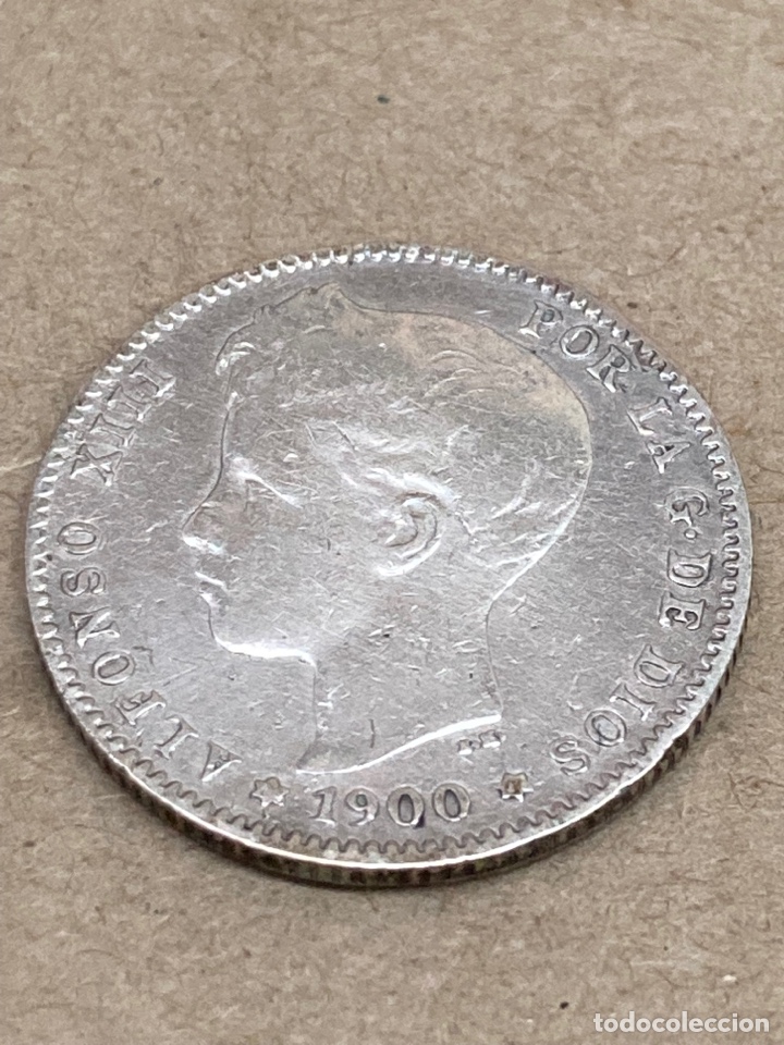 Monedas de Espa&ntilde;a: Moneda de plata una peseta 1900 - Foto 1