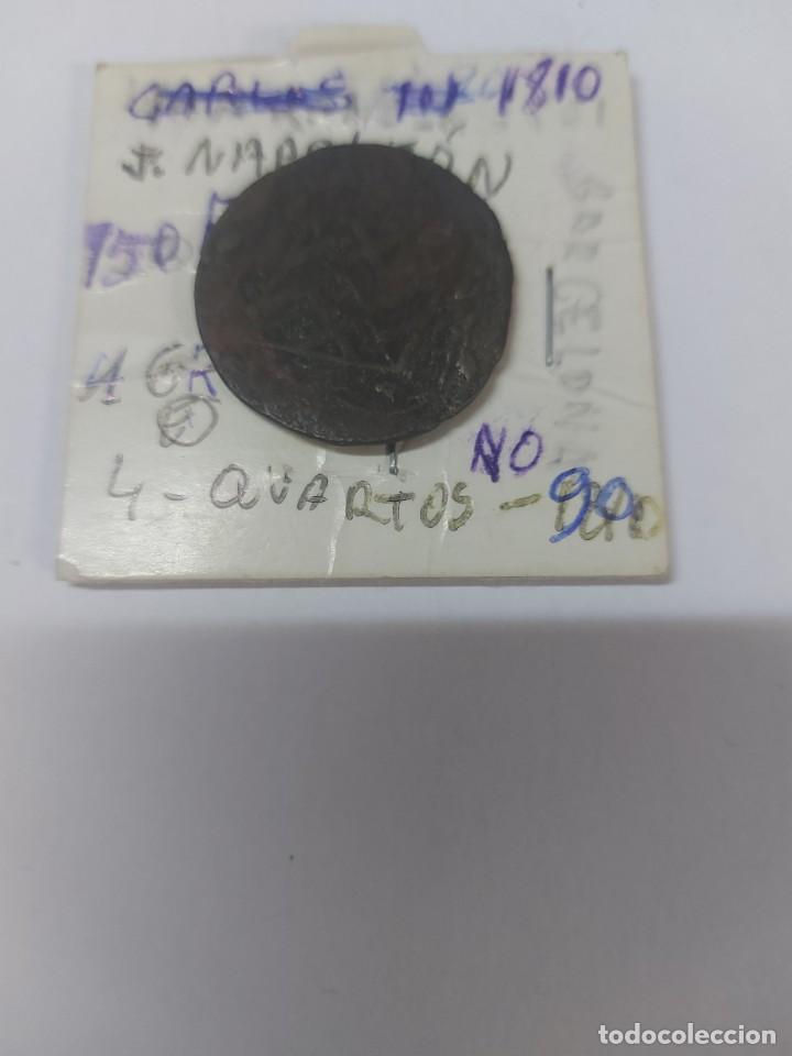Monedas de Espa&ntilde;a: moneda 4 cuartos Jose Napoleon a&ntilde;o 1810 - Foto 1