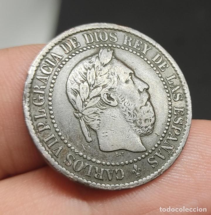 Monedas de Espa&ntilde;a: 1875 5 C&eacute;ntimos Carlos VII. lote 9 - Foto 1