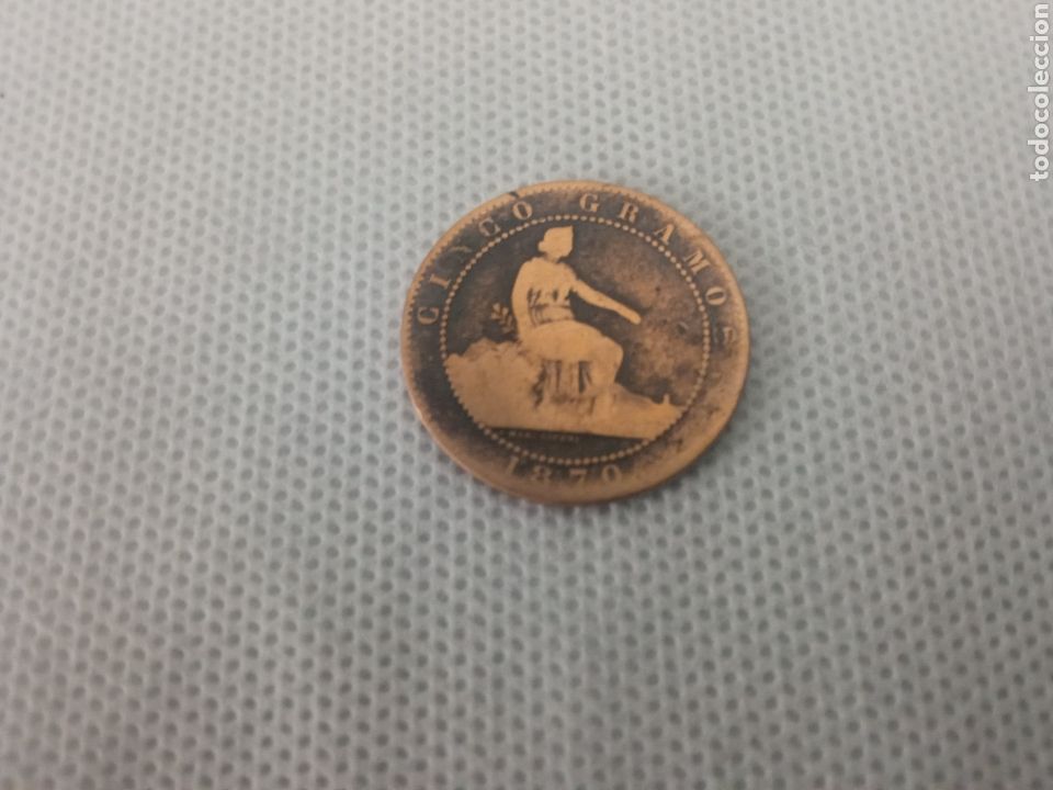 Monedas de Espa&ntilde;a: Espa&ntilde;a moneda 5 c&eacute;ntimos Gobierno Provisional - Foto 1