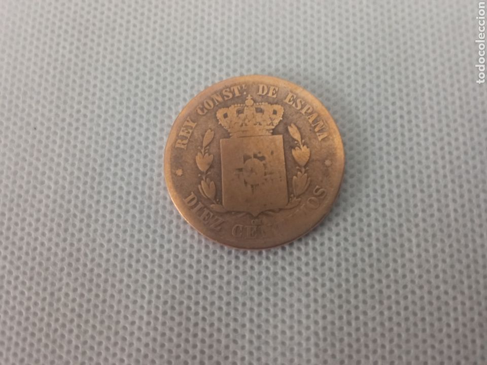 Monedas de Espa&ntilde;a: Espa&ntilde;a moneda 10 c&eacute;ntimos Alfonso XII - Foto 2