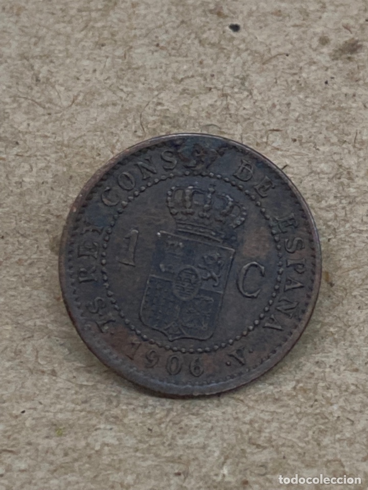 Monedas de Espa&ntilde;a: Moneda de 1 c&eacute;ntimo 1906 - Foto 1