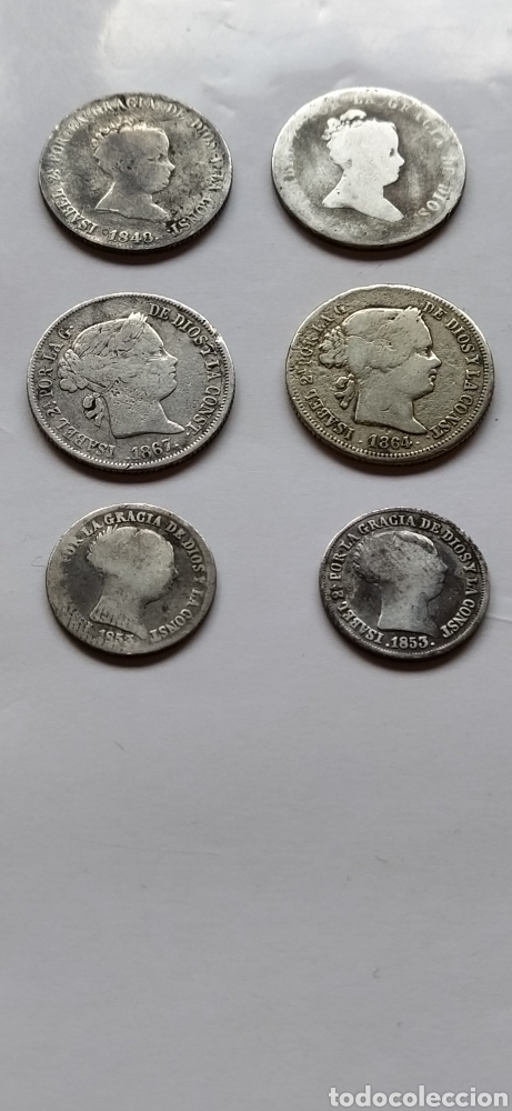 Monedas de Espa&ntilde;a: Monedas de Isabel II de plata. - Foto 2