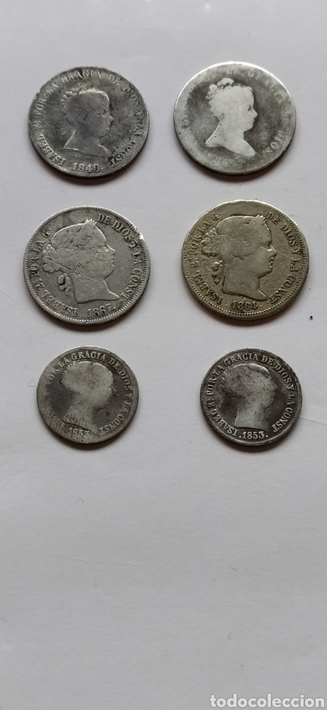 Monedas de Espa&ntilde;a: Monedas de Isabel II de plata. - Foto 3