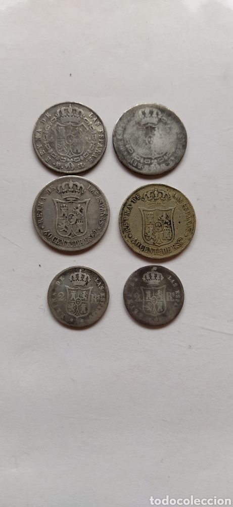 Monedas de Espa&ntilde;a: Monedas de Isabel II de plata. - Foto 4