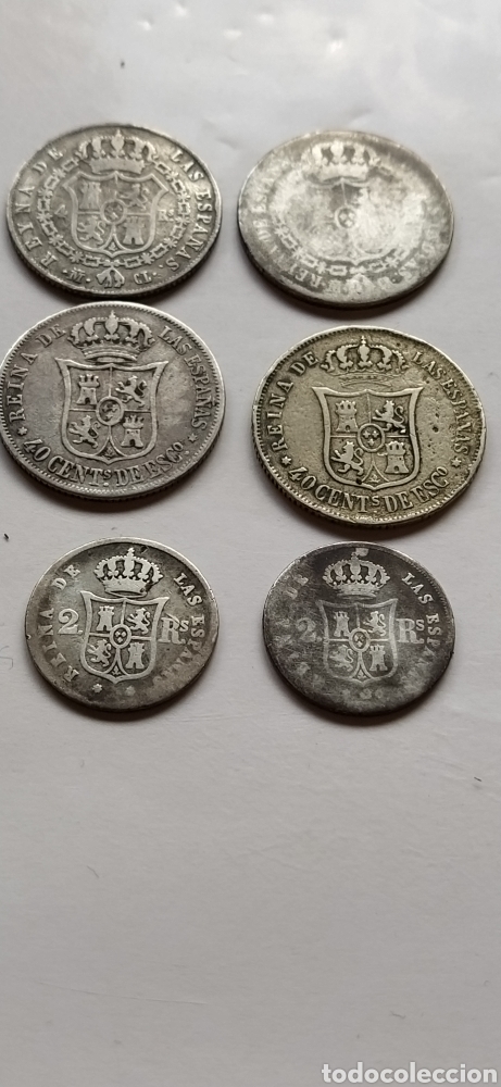 Monedas de Espa&ntilde;a: Monedas de Isabel II de plata. - Foto 5