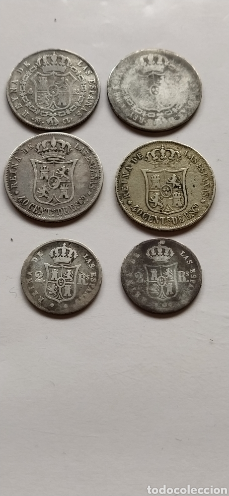 Monedas de Espa&ntilde;a: Monedas de Isabel II de plata. - Foto 6