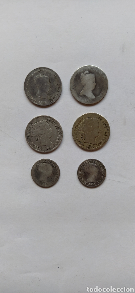 Monedas de Espa&ntilde;a: Monedas de Isabel II de plata. - Foto 1