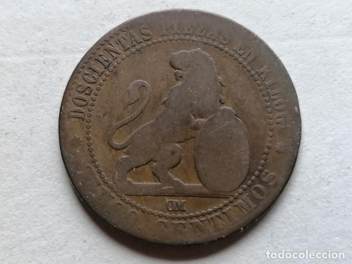 Monedas de Espa&ntilde;a: MONEDA CINCO CENTIMOS, GOBIERNO PROVISIONAL, 1870 - Foto 2