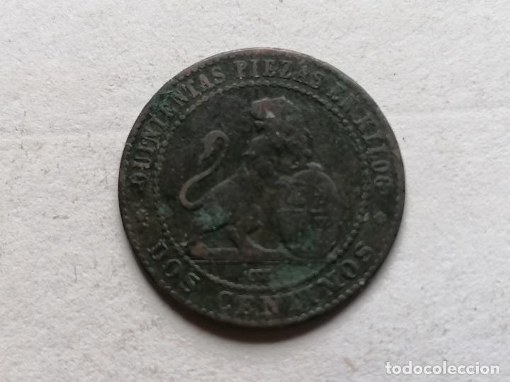 Monedas de Espa&ntilde;a: MONEDA DOS CENTIMOS, GOBIERNO PROVISIONAL, 1870 - Foto 2