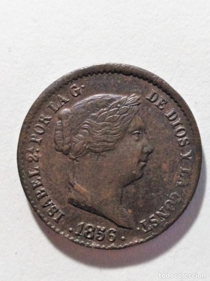 Monedas de Espa&ntilde;a: 10 centimos 1856 ISABEL II - Segovia- EBC - Foto 2