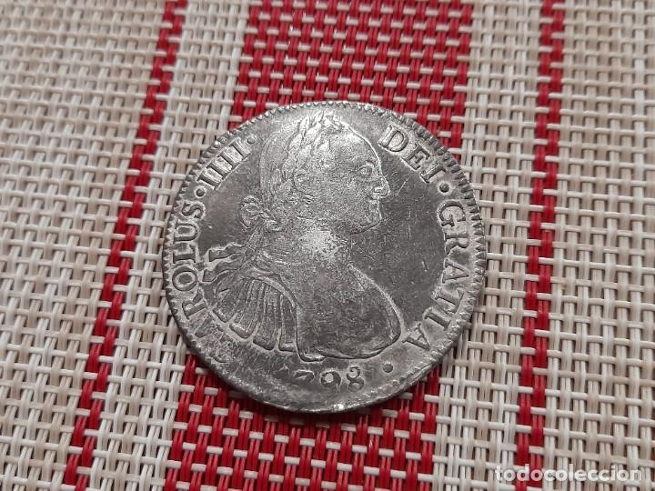 CARLOS IV, 8 REALES 1798, MONEDA AUTENTICA CON RESTO DE BRILLO ORIGINAL (Numismática - España Modernas y Contemporáneas - De Reyes Católicos (1.474) a Fernando VII (1.833))