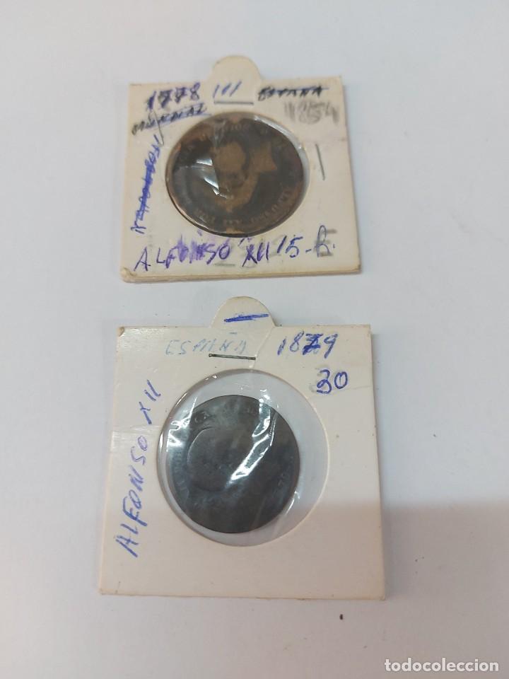 Monedas de Espa&ntilde;a: 2 monedas Alfonso XII a&ntilde;o 1878-79 - Foto 1