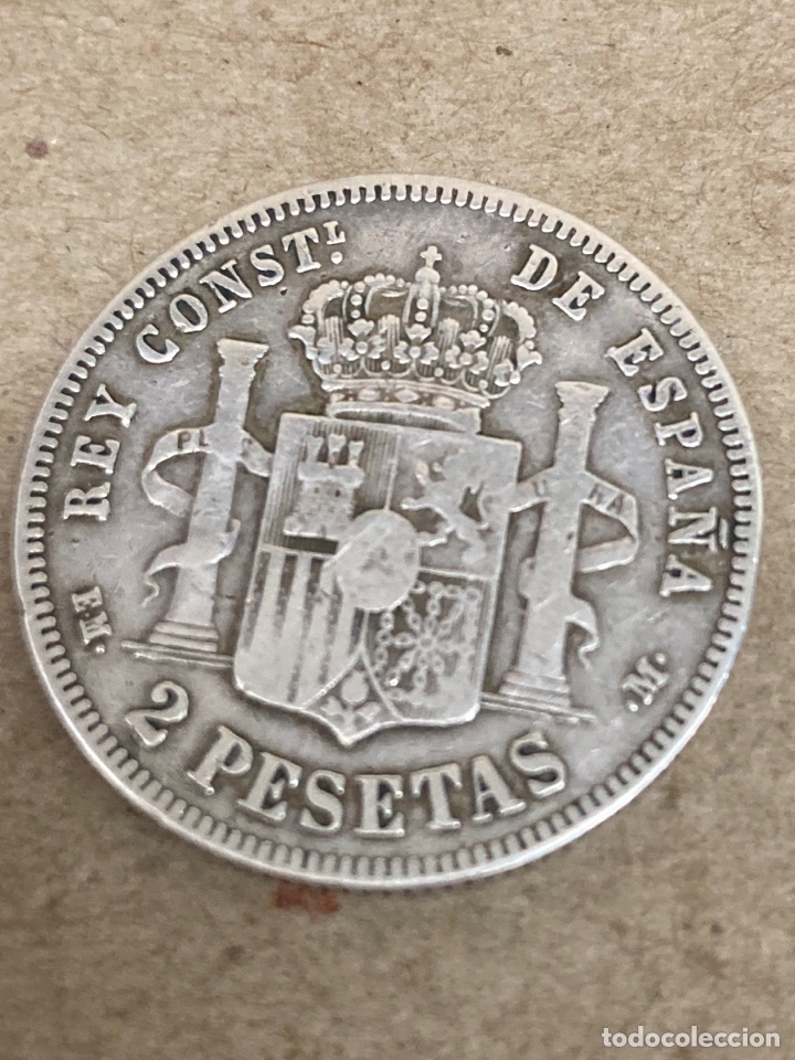 Monedas de Espa&ntilde;a: Moneda de plata 2 pesetas 1879 - Foto 1