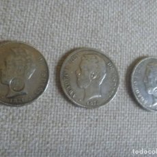 Monedas de España: MONEDAS PLATA AMADEO I 1871 LM GRABADO Y ESTRELLA 73 Y DOS MONEDAS GP. Lote 338566023