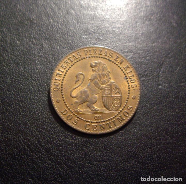 Monedas de Espa&ntilde;a: 2 CENTIMOS 1870 - SIN CIRCULAR - FLOR DE CU&Ntilde;O - BRILLO TOTAL - Foto 4