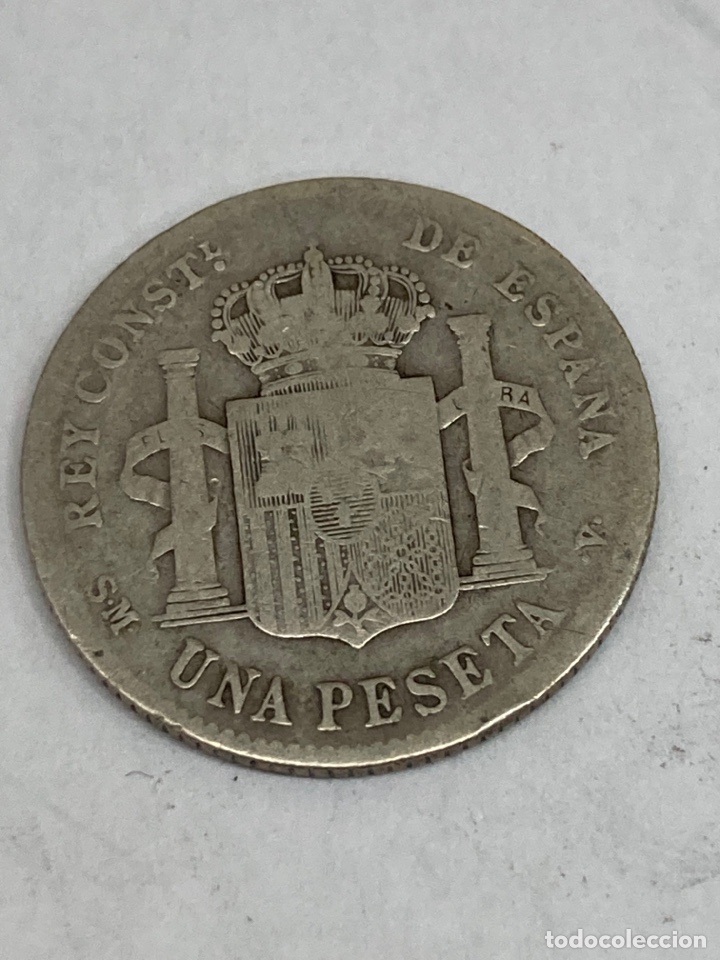 Monedas de Espa&ntilde;a: Moneda de plata una peseta 1901 - Foto 2