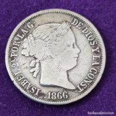 Monnaies d'Espagne: MONEDA PLATA ISABEL II. 1866. MADRID. 40 CENTIMOS DE ESCUDO. MUY BONITA. ORIGINAL. ESPAÑA.. Lote 339841463
