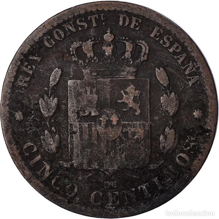 Monedas de Espa&ntilde;a: [#944148] Moneda, Espa&ntilde;a, 5 Centimos, 1879 - Foto 2