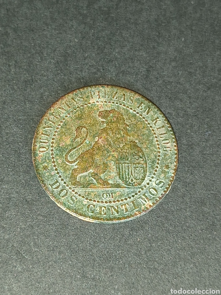 Monedas de Espa&ntilde;a: GOBIERNO PROVISIONAL. 2 C&Eacute;NTIMOS DE 1870. BC+. - Foto 1