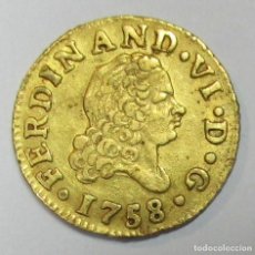Monedas de España: FERNANDO VI, 1758. 1/2 ESCUDO DE LA CECA DE MADRID, ENSAYADOR J.B. LOTE 4038. Lote 341035188