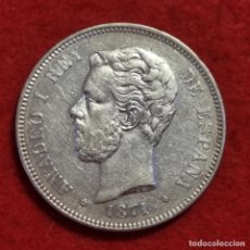 Monedas de España: MONEDA 5 PESETAS 1871 AMADEO I ESTRELLAS VISIBLES 18 71 DURO PLATA MBC+ ORIGINAL D2899