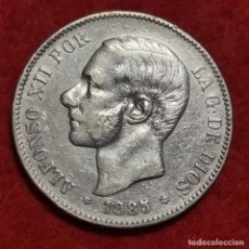 Monedas de España: MONEDA 5 PESETAS 1885 ALFONSO XII ESTRELLAS VISIBLES 18 86 DURO PLATA MBC ORIGINAL D2913