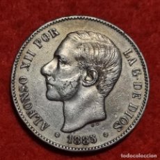 Monedas de España: MONEDA 5 PESETAS 1885 ALFONSO XII ESTRELLAS VISIBLES 18 87 DURO PLATA MBC+ ORIGINAL D2917. Lote 343376003