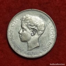 Monedas de España: MONEDA 5 PESETAS 1898 ALFONSO XIII ESTRELLAS VISIBLES SOLO 98 DURO PLATA MBC++ ORIGINAL D2925