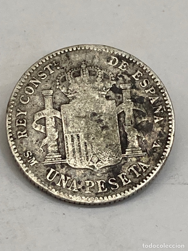 Monedas de Espa&ntilde;a: Moneda de plata una peseta 1900 - Foto 2