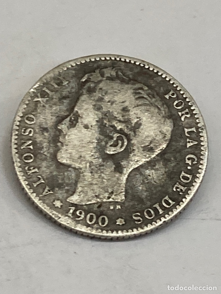 Monedas de Espa&ntilde;a: Moneda de plata una peseta 1900 - Foto 1