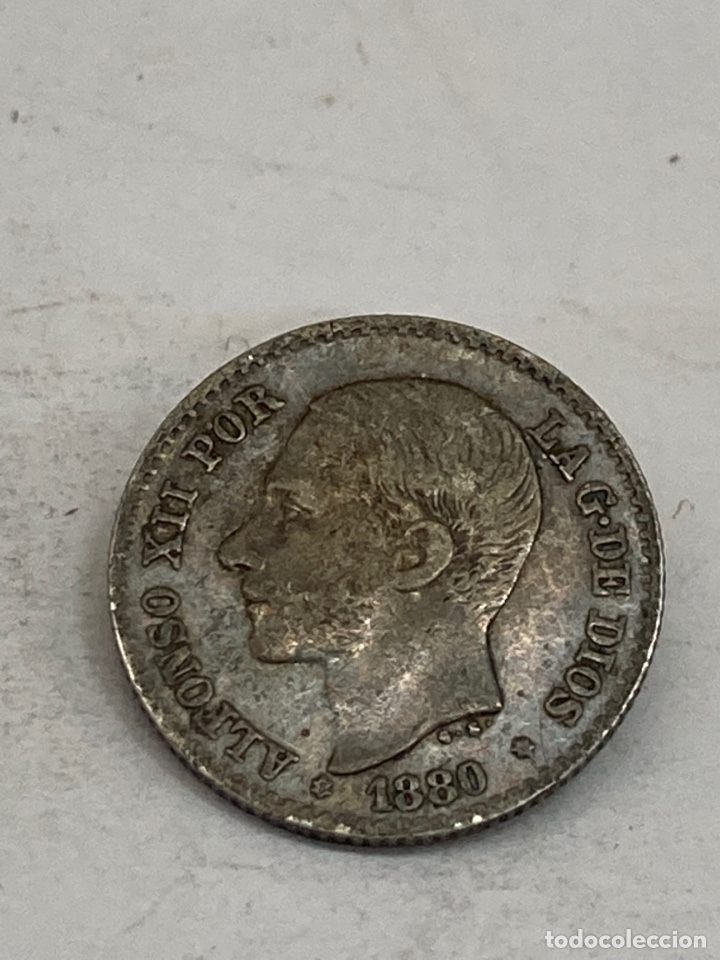 Monedas de Espa&ntilde;a: Moneda de plata 50 c&eacute;ntimos 1880 - Foto 1