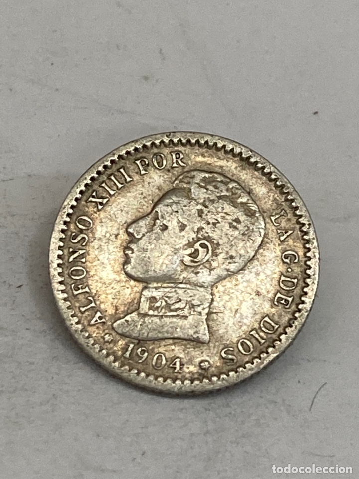 Monedas de Espa&ntilde;a: Moneda de plata 50 c&eacute;ntimos 1904 - Foto 1