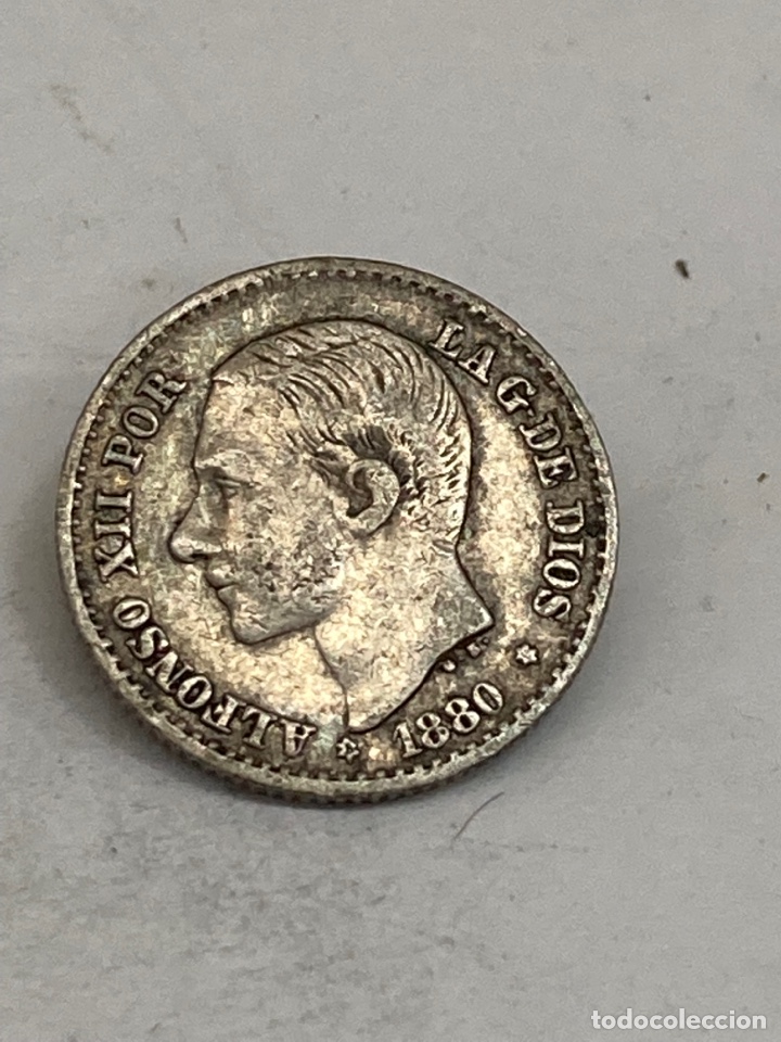 Monedas de Espa&ntilde;a: Moneda de plata 50 c&eacute;ntimos 1880 - Foto 1