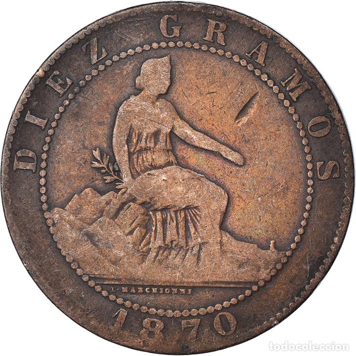 Monedas de Espa&ntilde;a: [#1055644] Moneda, Espa&ntilde;a, 10 Centimos, 1870 - Foto 1